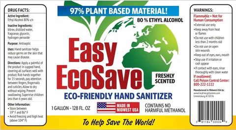 80% with Denaturant and Fragrance 포장