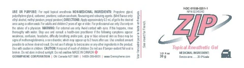 Zip Topical Anesthetic Gel Mint 포장