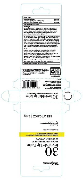 Walgreens Invisible Lip Balm packaging