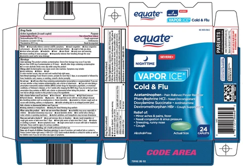 equate vapor ice cold and flu packaging