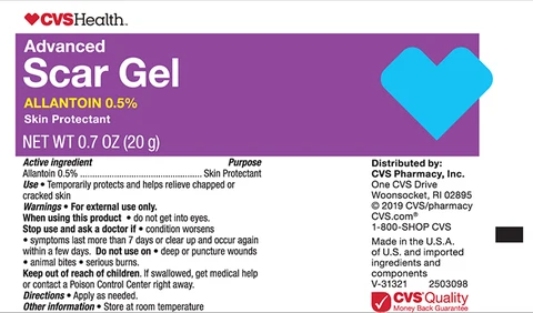 CVS Health Advanced Scar Gel packaging