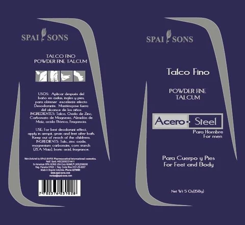 SPAI-SONSFINE TALCUM 포장