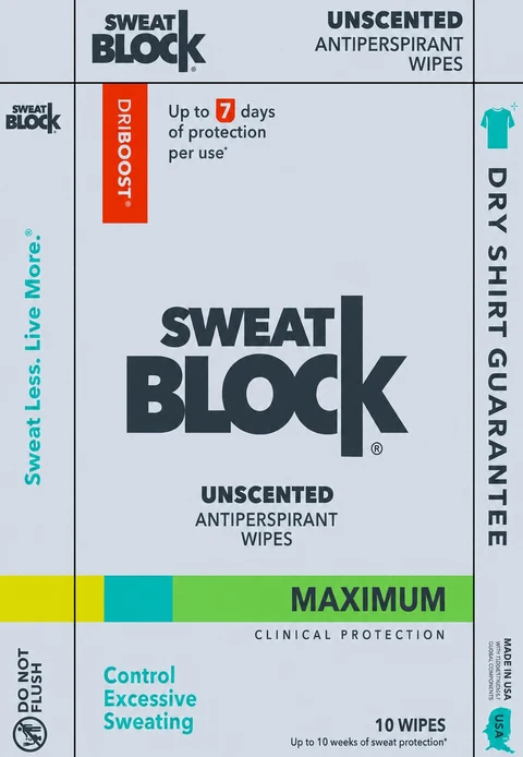 SWEATBLOCKORIGINAL MAXIMUM CLINICAL PROTECTION 포장