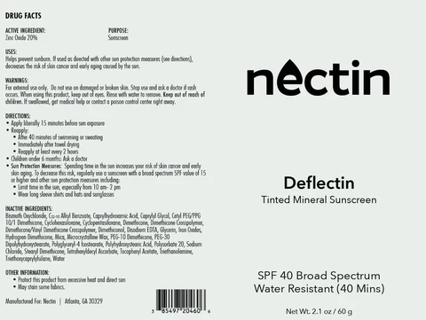 Deflectin Tinted Mineral Sunscreen 포장