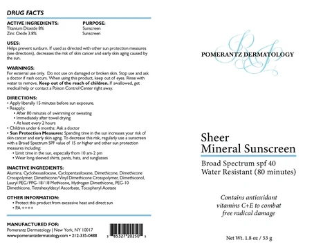 Sheer Mineral Sunscreen 포장