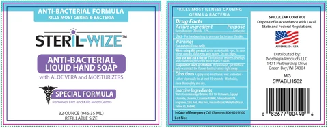 Steril Wize Anti Bacterial Liquid Hand packaging