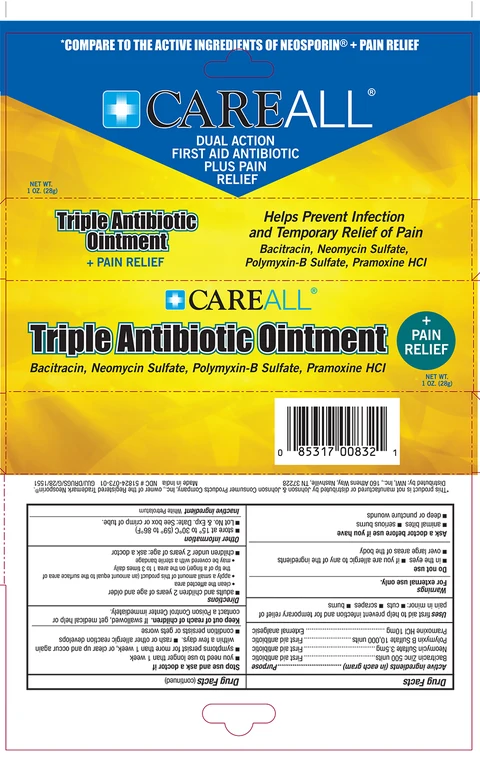 CareALL Triple Antibiotic plus Pain Relief 포장
