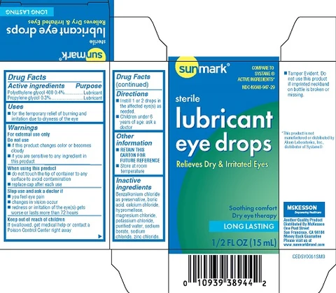 Sunmark Lubricant Eye Drops 포장