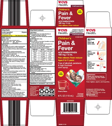 childrens pain and fever packaging