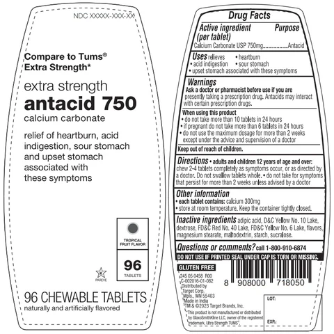 up and up extra strength antacid 750 포장