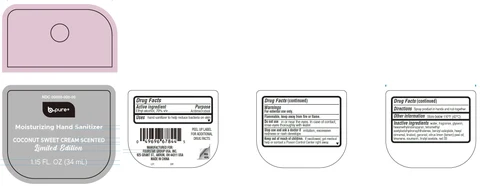 B-Pure Moisturizing Hand Sanitizer Coconut Sweet Scented 포장
