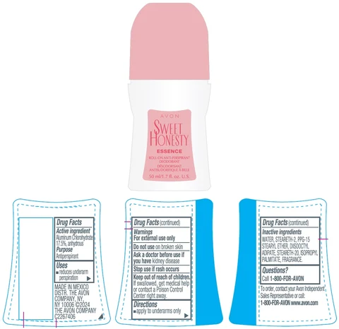 AVON Sweet Honesty EssenceRoll-On Anti-Perspirant Deodorant 포장