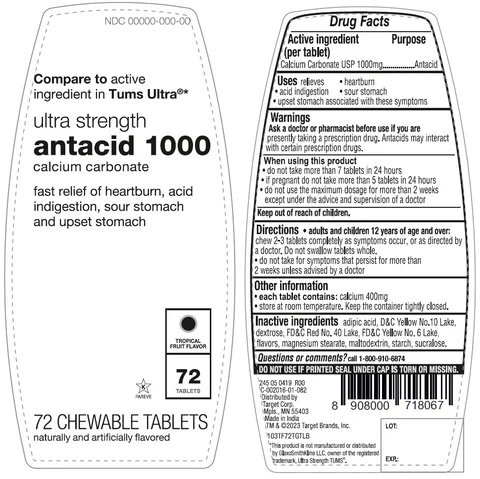 up and up ultra strength antacid 1000 포장