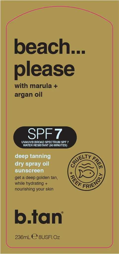 b.tan Beach PleaseSPF 7 packaging