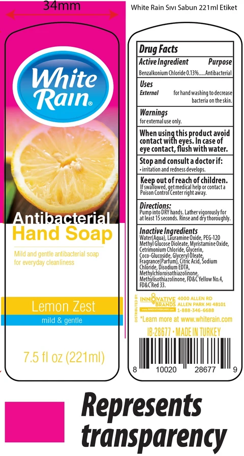 White Rain Antibacterial Hand Lemon Zest packaging