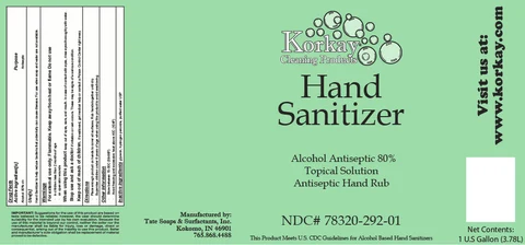 Korkay Hand Sanitizer Gel 80% Topical packaging