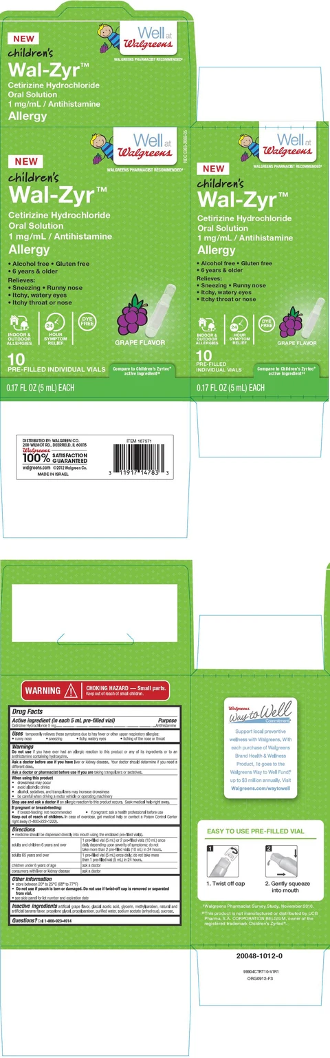 Wal-Zyr Cetirizine Hydrochloride packaging