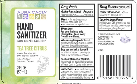 Aura Cacia Hand SanitizerTea Tree Citrus 포장