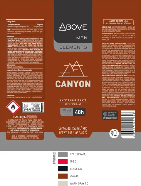 Antiperspirant Above Elements Canyon 포장