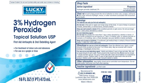 LUCKY SUPER SOFT Hydrogen Peroxide3 Percent packaging