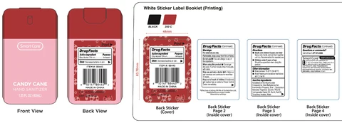 Smart Care Hand Sanitizer Candy Cane 포장