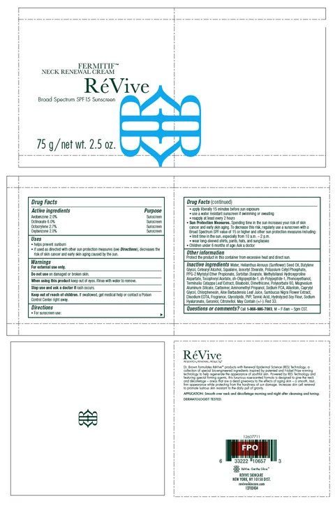 ReVive Fermitif Neck Renewal Broad Spectrum SPF 15 Sunscreen 포장