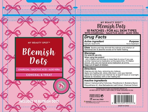 my beauty spot BLEMISH DOTS - CHARCOAL (10 PATCHES) 포장