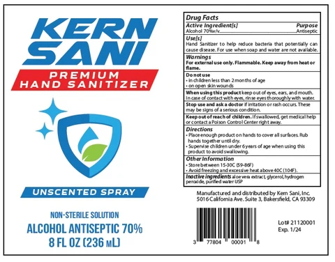 Kern Sani Inc Hand Sanitizer - Unscented 포장
