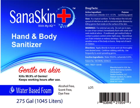 SanaSkin Hand and Body Sanitizer 포장