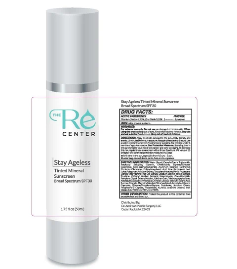 Stay Ageless Tinted Mineral Sunscreen Broad Spectrum SPF 30 packaging
