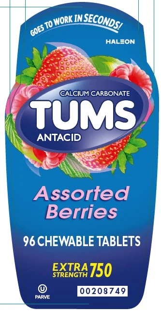 Tums EX Asst Berries 96 tablets