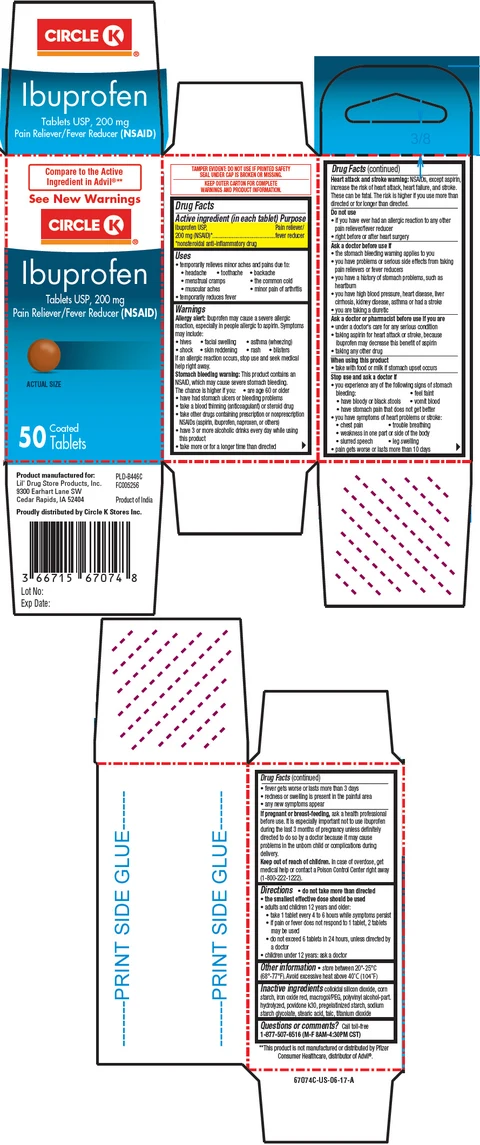 Circle K Ibuprofen packaging