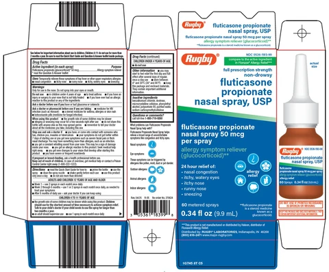 RUGBY FLUTICASONE PROPIONATE NASAL 포장