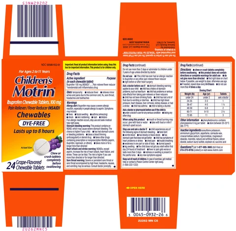 Childrens Motrin packaging
