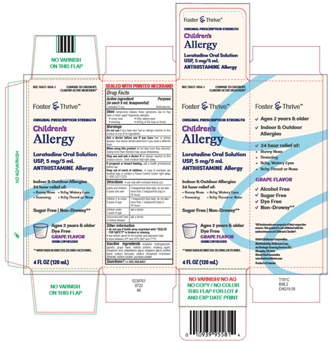Childrens Loratadine Sugar Free packaging