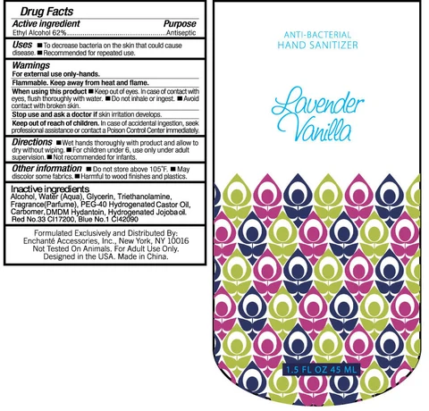 Lavender Vanilla Anti-Bacterial Hand Sanitizer packaging