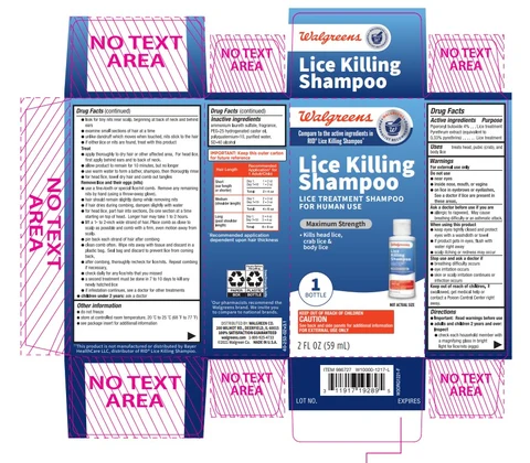 Walgreens Lice Killing packaging