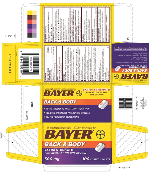 Bayer Back and BodyExtra Strength 포장