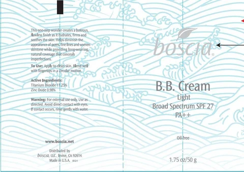 Boscia B.B. LIGHT Broad Spectrum SPF 27 PA Self-Adjusting Shade 포장