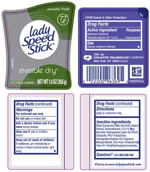 Ladies Speed Stick Invisible DryPowder Fresh packaging
