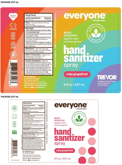 everyone hand sanitizerruby grapefruit packaging
