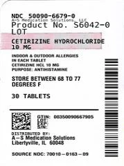 Cetirizine hydrochloride 포장