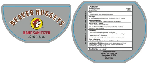 hydrating mist hand sanitizer with silicone keychain holder - beaver nuggets packaging