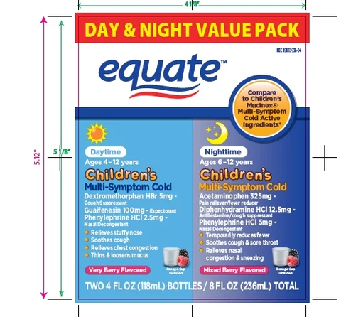 Daytime Nighttime Childrens Multi-symptom Cold 포장