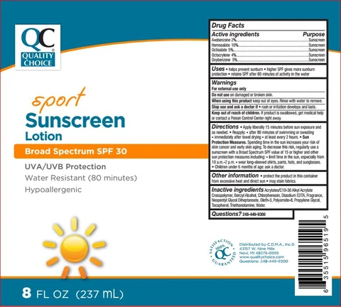 Sport Sunscreen SPF 30Quality Choice packaging