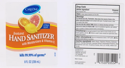 Care OneInstant Sanitizer 포장
