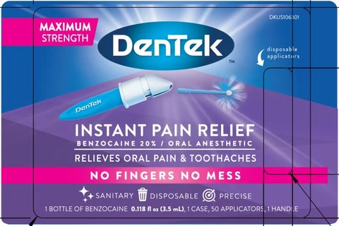 DenTek Instant Pain ReliefMaximum Strength 포장