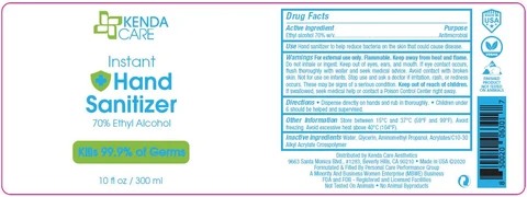KENDA CARE INSTANT HAND SANITIZER 70 PERCENT 포장