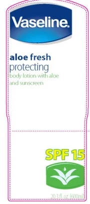 Vaseline Intensive CareAloe Fresh Protecting Body Lotion 포장