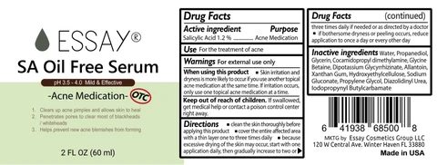 SA Oil Free Serum 포장